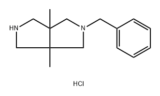 2-BENZYL-3A,6A-DIMETHYL-OCTAHYDROPYRROLO[3,4-C]PYRROLE DIHYDROCHLORIDE 结构式