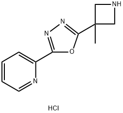 2-[5-(3-methylazetidin-3-yl)-1,3,4-oxadiazol-2-yl]pyridine dihydrochloride 结构式