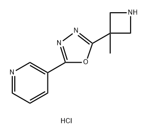 3-[5-(3-methylazetidin-3-yl)-1,3,4-oxadiazol-2-yl]pyridine dihydrochloride 结构式
