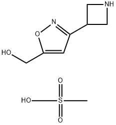 3-(azetidin-3-yl)-1,2-oxazol-5-yl]methanol, methanesulfonic acid 结构式