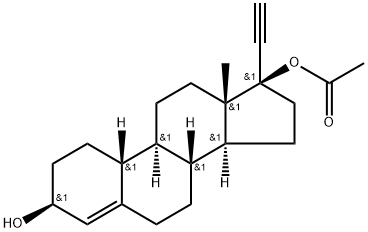Ethinodiol 17-acetate Struktur