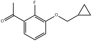 1-[3-(Cyclopropylmethoxy)-2-fluorophenyl]ethanone 结构式