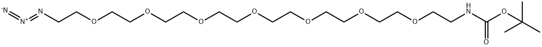 BocNH-PEG7-CH2CH2N3 Structure