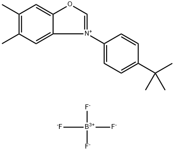Benzoxazolium, 3-[4-(1,1-dimethylethyl)phenyl]-5,6-dimethyl-, tetrafluoroborate(1-) (1:1) Structure