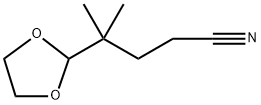 1,3-Dioxolane-2-butanenitrile, γ,γ-dimethyl- Structure