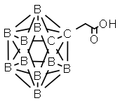 1,2-Dicarbadodecaborane(12)-1-acetic acid Structure