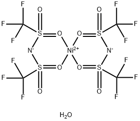 Nickel, bis[1,1,1-trifluoro-N-[(trifluoromethyl)sulfonyl-κO]methanesulfonamidato-κO]-, hydrate (1:) Structure