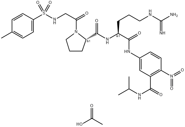Tos-Gly-Pro-Arg-ANBA-IPA (acetate) Structure