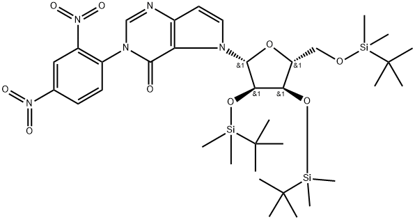 2070009-52-6 5-((2R,3R,4R,5R)-3,4-bis((tert-butyldimethylsilyl)oxy)-5-(((tert-butyldimethylsilyl)oxy)methyl)tetrahydrofuran-2-yl)-3-(2,4-dinitrophenyl)-3H-pyrrolo[3,2-d]pyrimidin-4(5H...