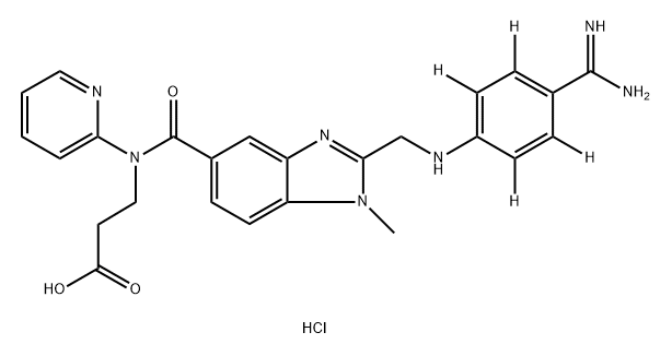 [2H4]-达比加群盐酸盐[干冰运输],2070015-06-2,结构式