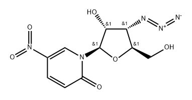 3'-Azido-3'-deoxy-5-nitro-4-deoxyuridine Structure