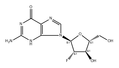 2'-Deoxy-2'-fluoro-alpha-D-arabinoguanosine Structure