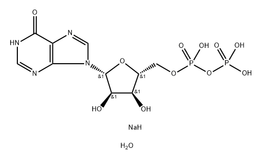 Inosine 5'-(trihydrogen diphosphate), trisodium salt, hydrate (9CI) Struktur