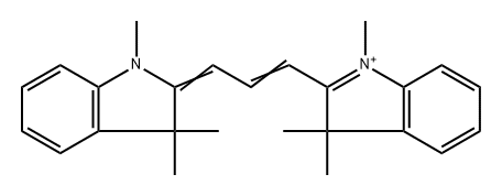 3H-Indolium, 2-[3-(1,3-dihydro-1,3,3-trimethyl-2H-indol-2-ylidene)-1-propen-1-yl]-1,3,3-trimethyl- Structure