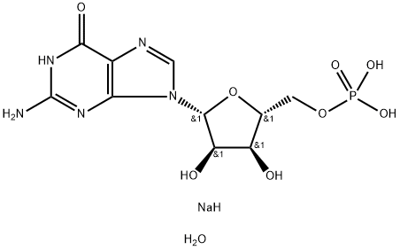 5'-Guanylic acid, sodium salt, hydrate (1:2:7) Structure
