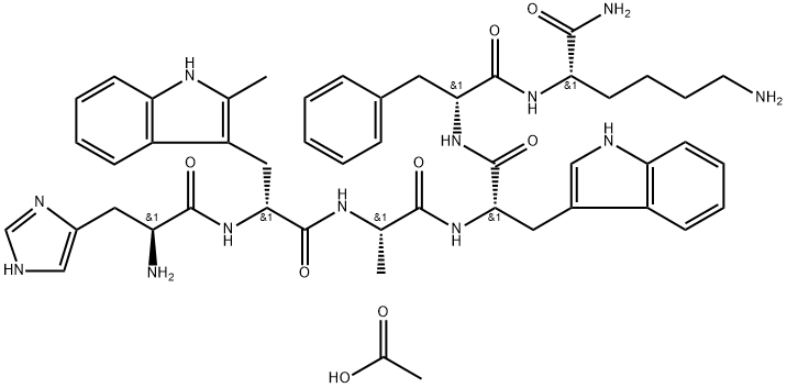 Hexarelin acetate, 208251-52-9, 结构式