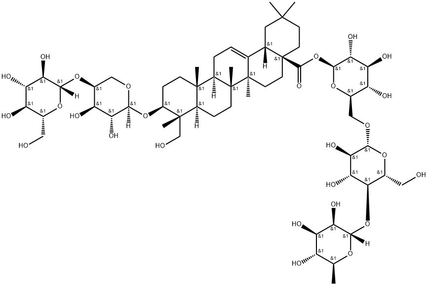 牡丹草皂苷D, 20830-84-6, 结构式