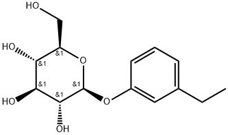 3-エチルフェニルβ-D-グルコピラノシド 化学構造式