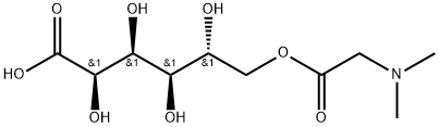 (2R,3S,4R,5R)-6-{[2-(ジメチルアミノ)アセチル]オキシ}-2,3,4,5-テトラヒドロキシヘキサン酸 化学構造式