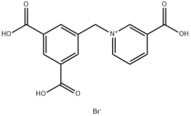 3-羧基-1-(3,5-二羧基苄基)吡啶鎓溴化物 结构式