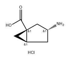 RAC-(1R,3R,5R)-3-AMINOBICYCLO[3.1.0]HEXANE-1-CARBOXYLIC ACID HYDROCHLORIDE,2089245-38-3,结构式