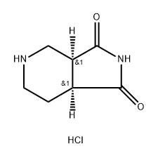 rac-(3aR,7aR)-octahydro-1H-pyrrolo[3,4-c]pyridine-1,3-dione hydrochloride, cis Structure