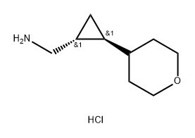 RAC-[(1R,2S)-2-(OXAN-4-YL)CYCLOPROPYL]METHANAMINE HYDROCHLORIDE, TRANS,2089246-59-1,结构式