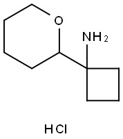 1-(OXAN-2-YL)CYCLOBUTAN-1-AMINE HYDROCHLORIDE 结构式
