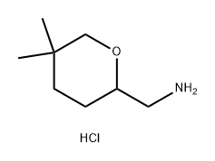 (5,5-DIMETHYLOXAN-2-YL)METHANAMINE HYDROCHLORIDE 结构式