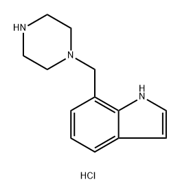 7-[(piperazin-1-yl)methyl]-1H-indole dihydrochloride 结构式