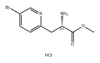 METHYL (2S)-2-AMINO-3-(5-BROMO(2-PYRIDYL))PROPANOATE HYDROCHLORIDE 结构式