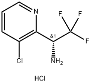 R)-1-(3-CHLOROPYRIDIN-2-YL)-2,2,2- TRIFLUOROETHANAMINE HYDROCHLORIDE, 2089671-65-6, 结构式