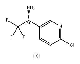 3-Pyridinemethanamine, 6-chloro-α-(trifluoromethyl)-, hydrochloride (1:1), (αR)- 结构式