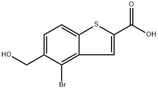 4-Bromo-5-hydroxymethyl-benzo[b]thiophene-2-carboxylic acid Structure