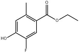 Ethyl 5-fluoro-4-hydroxy-2-methylbenzoate Struktur