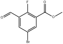 Methyl 5-bromo-2-fluoro-3-formylbenzoate Structure
