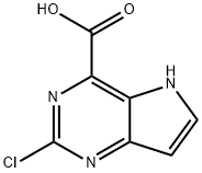 2-氯-5H-吡咯并[3,2-D]嘧啶-4-羧酸, 2090149-31-6, 结构式