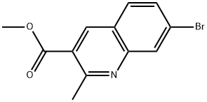 methyl 7-bromo-2-methylquinoline-3-carboxylate 化学構造式