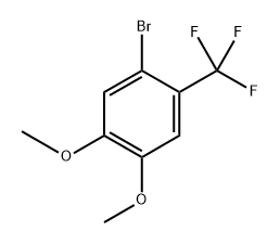1-Bromo-4,5-dimethoxy-2-(trifluoromethyl)benzene 结构式