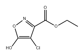 ethyl 4-chloro-5-hydroxyisoxazole-3-carboxylate Struktur