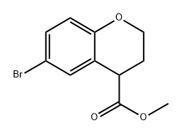 methyl 6-bromochromane-4-carboxylate Structure