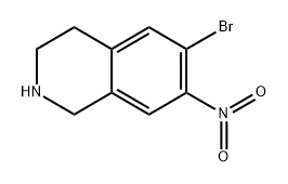 6-bromo-7-nitro-1,2,3,4-tetrahydroisoquinoline 结构式