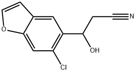 6-Chloro-β-hydroxy-5-benzofuranpropanenitrile 结构式