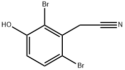 2-(2,6-二溴-3-羟基苯基)乙腈 结构式