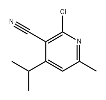 2-氯-4-异丙基-6-甲基烟腈 结构式