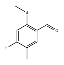 4-Fluoro-5-methyl-2-(methylthio)benzaldehyde,2092702-19-5,结构式