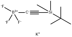 Borate(1-), [2-[(1,1-dimethylethyl)dimethylsilyl]ethynyl]trifluoro-, potassium (1:1), (T-4)- 结构式
