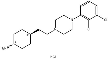 (1R,4R)-4-(2-(4-(2,3-Dichlorophenyl)piperazin-1-yl)ethyl)cyclohexanamine Hydrochloride,2093293-78-6,结构式