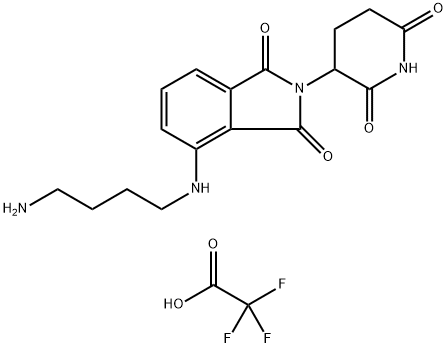 Thalidomide-NH-C4-NH2 TFA, 2093387-50-7, 结构式