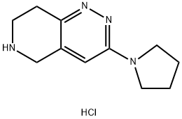 1-{5H,6H,7H,8H-pyrido[4,3-c]pyridazin-3-yl}pyrrolidine dihydrochloride 结构式